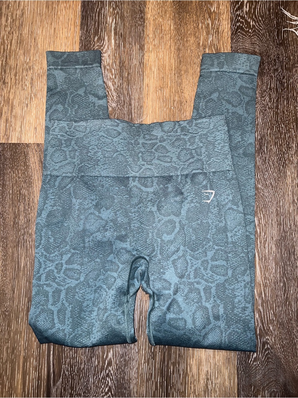 Teal Adapt Animal Snake-Print Leggings
